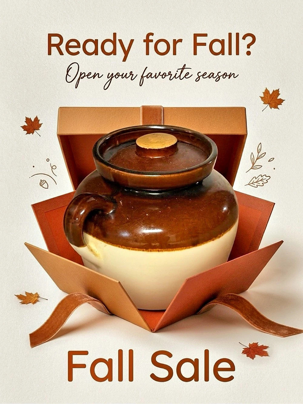 Vintage Robinson Ransbottom RRP Co. Brown Drip Bean Pot with Lid